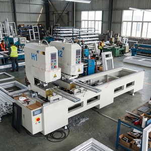 Machine de soudage sans soudure pour coins de fenêtres, soudeuse de vinyle à <span class=keywords><strong>double</strong></span> tête pour <span class=keywords><strong>PVC</strong></span>, soudeuse de joint en plastique couleur CNC - Product Image 3