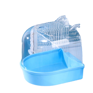 Vente en gros de nouveaux bains pour oiseaux de haute qualité, en plastique transparent anti-débordement, pour petits oiseaux de compagnie, canaris - Product Image 1