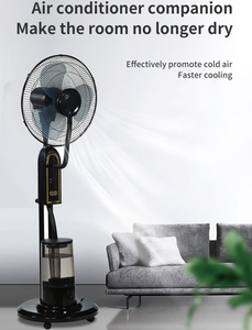 Ventilateur brumisateur domestique 18 pouces avec télécommande et interrupteur à clé, en plastique, pour rafraîchissement par brumisation d'eau, idéal pour extérieur, garage, hôtel - Product Image 6
