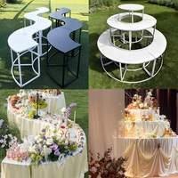 Tables de banquet rondes en serpentine pour événements, fêtes, décorations de gâteaux et mariages – Vente en gros