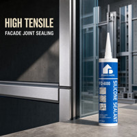 FD-6000 Mastic silicone neutre à durcissement neutre, haute résistance d'adhérence pour le vitrage des murs rideaux