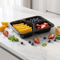 Prêt CPET Gâteau Ovale Micro-ondes Boîtes D'emballage Plateaux En Plastique Récipient Alimentaire CPET Plateau avec Couvercle