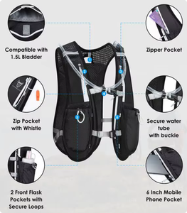 Mochila para exteriores ligera y duradera personalizada, bolsa de hidratación para correr, chaleco, mochila, chaleco de hidratación, mochila - Product Image 5