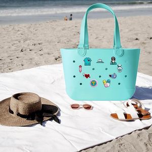 <b>Nurse</b> Themed Beach Tote <b>Bag</b> with Bogg <b>Bag</b> Charms Simply Southern Rubber Inserts Accessories Halloween Occasion Compatible - Product Image 3