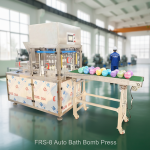 Presse pneumatique hydraulique à double pression entièrement automatique avec servomoteur pour bombes de bain, diffuseurs de vapeur de douche et barres de shampoing, fabrication chinoise - Product Image 1