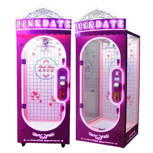 Máquina cortadora de juguetes de peluche con fecha rosa que funciona con monedas Arcade corta tu premio - Product Image 6