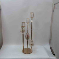 Lampe décorative LED argentée en cristal pour centre de table de mariage, centre de table de banquet pour cérémonie et fête