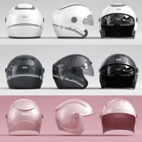 Casques de moto certifiés 3C, demi-casques ouverts pour scooters, motos et cyclomoteurs