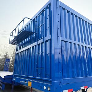 Semirremolque de Caja de Acero de 14m con Suspensión Mecánica de 4 Ejes, Capacidad de 60 Toneladas para Mercancías Voluminosas, Caja de Carga Reforzada de 2m de Altura - Product Image 5