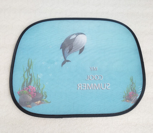 Belgique Marché 2 pièces statique côté voiture pare-soleil avec <span class=keywords><strong>monde</strong></span> sous-marin impression couleur protéger les enfants du soleil - Product Image 2