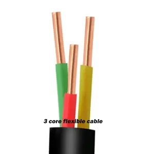 Factory Price Copper Conductor Royal Cord Flexible Cable Rvv 2 3 4 5 Core 0.75 1 1.5 2.5 4 6mm Electrical Cable Wire Power Cable