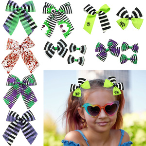 Oferta Especial: Horquillas para el Cabello con Diseño de Rayas de <span class=keywords><strong>Beetlejuice</strong></span>, Horquillas con Personajes de Dibujos Animados para Niñas, Accesorios para el Cabello de Boutique Infantil - Product Image 1