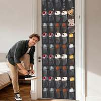 Organisateur de porte avec 40 grandes poches en maille respirante, gain de place, sacs à chaussures suspendus pour l'entrée, la chambre et le rangement de la garde-robe