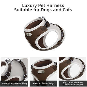 สายรัดสุนัขแบบสะท้อนแสงแบบไม่ดึงพร้อมที่จับ - เสื้อกั๊กบุนวมแบบปรับได้สำหรับการเดิน ฝึกสุนัขขนาดกลางและขนาดใหญ่ - Product Image 2