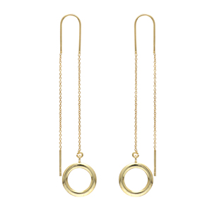 925ชุบทองที่เป็นเอกลักษณ์ของผู้หญิงต่างหูห่วงโซ่เงินสเตอริ่งเครื่องประดับขายส่งคุณภาพสูงสำหรับงานแต่งงานและของขวัญ - Product Image 1