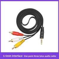 Câble audio PVC 3,5 mm vers RCA pour décodeur TV/DVD et connexion AV