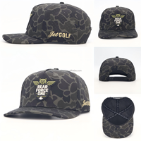 Casquette de baseball 5 panneaux camouflage laser personnalisée de haute qualité avec logo, broderie 3D, patch en caoutchouc PVC, casquette snapback pour le golf et les sports de plein air