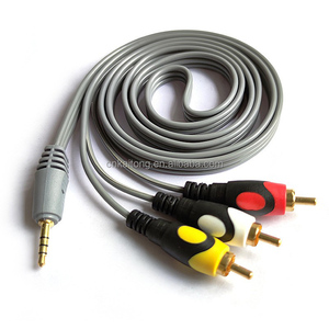 Câble audio HIFI pour casque Choseal Medusa Nbs Professional 3RCA <span class=keywords><strong>vers</strong></span> prise <span class=keywords><strong>jack</strong></span> 3,5 mm OFC pour voiture, câble auxiliaire avec <span class=keywords><strong>mini</strong></span> connecteur TRS de remplacement - Product Image 2