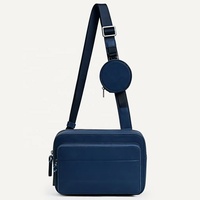 Sac bandoulière croisé mini en cuir PU vegan imperméable de qualité supérieure, personnalisé avec logo, pour hommes et femmes