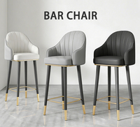 Tabouret de bar pivotant moderne, chaise haute élégante pour salle à manger, extérieur, hall, réception, grand poste de travail, restaurant