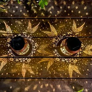 Lámparas solares para jardín y lámparas decorativas de proyección con forma de colibrí, son regalos creativos ideales para regalar. - Product Image 3