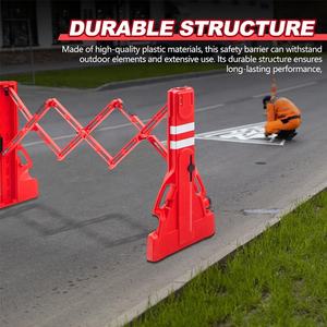 Barrière avec bande réfléchissante d'avertissement, barrière de circulation en plastique extensible, barrière de contrô<span class=keywords><strong>le</strong></span> des foules, barrière de passage pour marquage routier, stationnement de voitures - Product Image 2