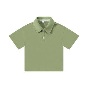 เสื้อโปโลเด็กชายเด็กหญิง ผ้าฝ้ายแท้ สีพื้น คอปก แขนสั้น ใส่ได้ทุกโอกาส ไซส์ใหญ่ กลาง เล็ก - Product Image 2