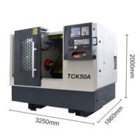 Tour CNC de précision TCK50A-800, diamètre de rotation 560 mm, tour CNC à lit incliné robuste TCK50Ax800, machine de tournage 2 axes