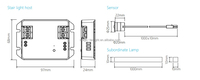 Contrôleur LED pour escalier BS64 Miboxer avec détecteur de mouvement PIR, variateur d'éclairage 64 marches, 2 fils, PLC (BLE+2.4G)
