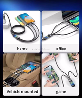 Prix usine 3 en 1 câble USB chargeur rapide 1.2M câble de charge pour câbles de données de téléphone portable 3 en 1