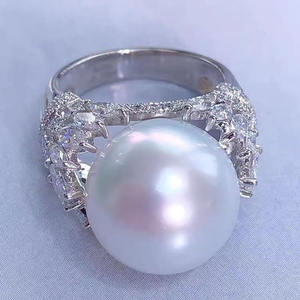 แหวนเงินแท้ WENCHI S925 รุ่น K Gold สำหรับใส่ไข่มุก DIY ขนาด 7-10 มม. รุ่น 11825 แหวนตกแต่งเงินจากจีน - Product Image 2