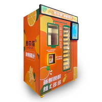 Citrusvruchtensap-automaat met aangepaste kleur en vorm, automatische reinigingsfunctie, touchscreen (21,6 inch), muntwissel, afstandsbediening