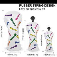 ASL GOLF Housses de tête de club de golf imperméables et légères, entièrement sublimées, personnalisables avec motif imprimé, ajustement en tricot hautement élastique