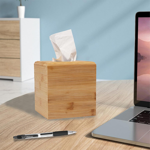 Cajas de Almacenamiento de Papel de Bambú Natural WDF, Caja de Pañuelos Moderna y Ecológica para Cocina y Baño - Product Image 5