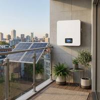 Batterie lithium LiFePO4 murale 51,2 V 100 Ah 5,12 kWh avec BMS intelligent IP65 CAN pour stockage d'énergie solaire hybride domestique et alimentation de secours UPS