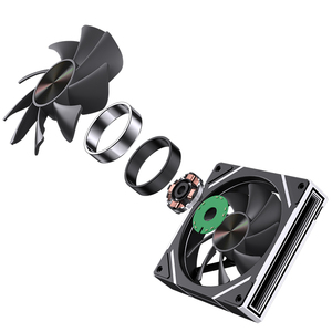 Ventilador de refrigeración de <span class=keywords><strong>CPU</strong></span> de venta directa de fábrica Lovingcool de alto rendimiento 12V 120mm LED RGB disipador de calor ventilador de caja de PC para juegos - Product Image 6