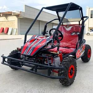 2 ที่นั่งปิดถนนไฟฟ้าที่มีประสิทธิภาพ 20Ah Buggy ราคาถูก 48V 500W โกคาร์ทสําหรับเด็ก