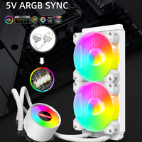 COOLMOON Terlaris ICEMOON 240 Water Cooler PC Gaming ARGB PWM Aio CPU Cooler AMD INTEL TDP250W OEM Pendingin Cair Komputer
