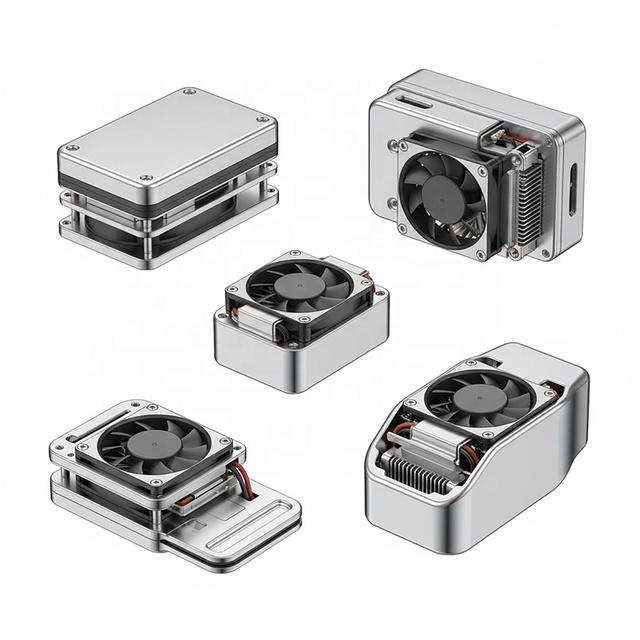 Custom Heasink with Fan for 3D Camera Air Cooling Solution Compact Aluminium Fin Heat Sink Video Recorder DSLR Camera Cooler