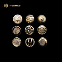 Kancing HONMEO untuk Pakaian OEM ODM Kancing Kustom Logo Merek Kancing Shank Jamur Logam Kancing Jahit Logam Kustom