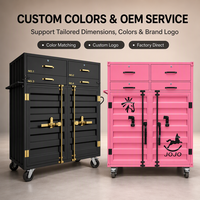 Armoire de rangement mobile robuste et verrouillable pour équipement équestre avec porte-selle pour écurie