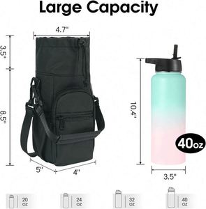Free Sample <b>Water</b> <b>Bottle</b> <b>Holder</b> with Strap 32oz 40oz Insulated <b>Water</b> <b>Bottle</b> Carrier Sling Bag with Phone Pocket Sleeve for - Product Image 1