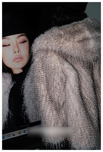 Manteau en <span class=keywords><strong>fausse</strong></span> <span class=keywords><strong>fourrure</strong></span> pour femme, ample, épais, à poils longs, avec capuche à franges, style vintage décontracté, chaud, vêtement d'extérieur - Product Image 5
