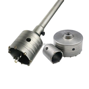 Forets à <span class=keywords><strong>béton</strong></span> 30-160 mm SDS Plus en alliage de carbure de tungstène finition sablée pour maçonnerie et murs en ciment – Jeu de scies cloches - Product Image 5