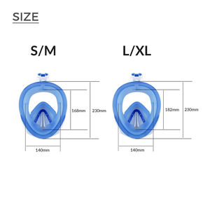 Masker Snorkeling Lipat Full <span class=keywords><strong>Face</strong></span> Anti-Kabut dengan Dudukan Kamera, Pandangan Panorama 180 Derajat, Perlengkapan Snorkel untuk Dewasa - Product Image 2