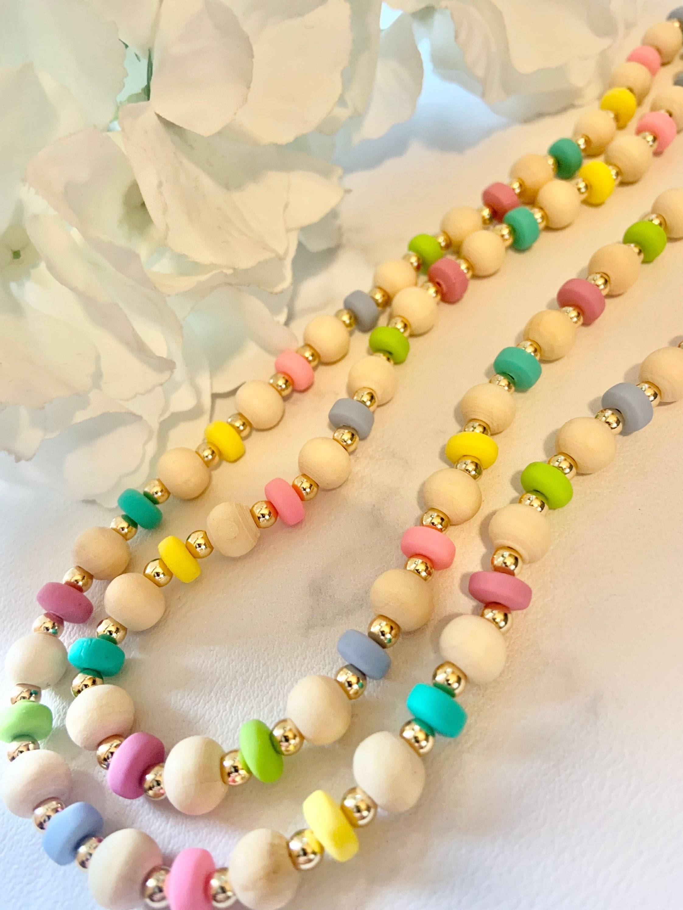 Teacher Badge Lanyard Back to School Accessory Silicone Beads Key Lanyard Print Leather Boho Silicone Customize Opp Bag KSK0009