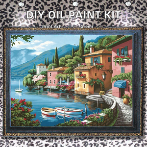 Fabricant Vente en gros DIY Album de peinture à l'huile imprimé numérique Europe Paysage Toile écologique pour <span class=keywords><strong>le</strong></span> commerce électronique - Product Image 2