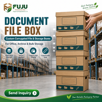 Boîtes en carton ondulé écologiques tendance de la mode, fabriquées à la main par FUJU - Forme et doublure personnalisées, impression de logo personnalisée, utilisation multi-industrielle