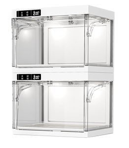 Trung Quốc bán buôn nhựa Sneaker hộp lưu trữ hộp giày điều khiển LED trong suốt Stackable Tủ giày hiển thị - Product Image 2