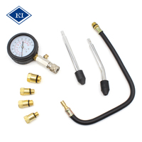 Kit de Prueba de Compresión y Detección de Fugas para Cilindros de 0-300 PSI, Herramienta de Diagnóstico de Motor con Adaptadores de Latón, Ajuste Universal